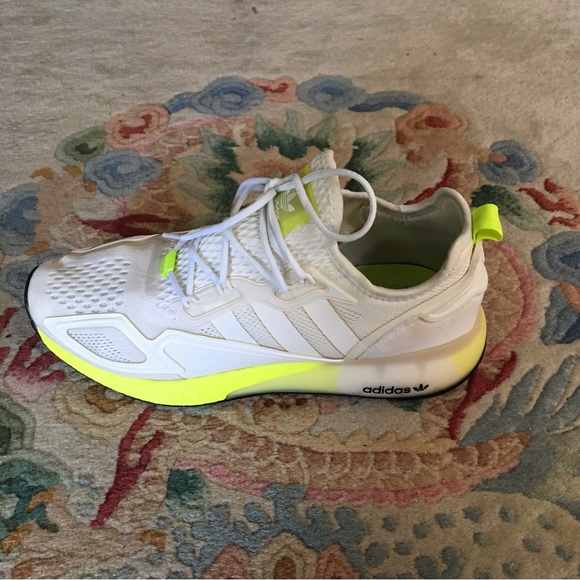 Adidas ZX 2K Boost White Solar Yellow FW0480 (2020) Size Mens 10 - Picture 11 of 12